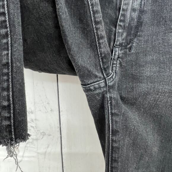 Objects Without Meaning 26x28 Short Distress Black Skinny Ankle Jeans High Rise - Picture 8 of 10